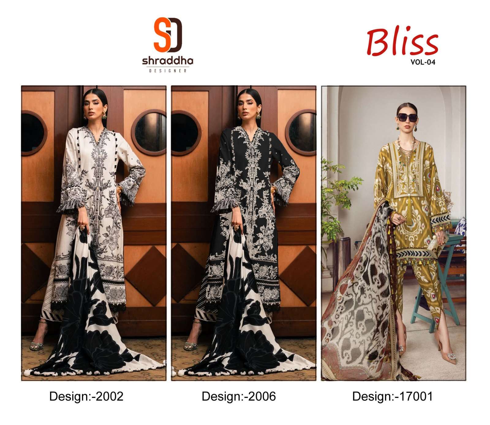SHARADDHA DESIGNER BLISS VOL 4 LAWN COTTON SALWAR KAMEEZ 