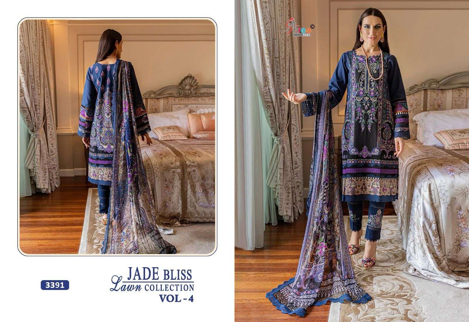 SHREE FABS JADE BLISS LAWN COLLECTION VOL 4 COTTON SALWAR KAMEEZ 