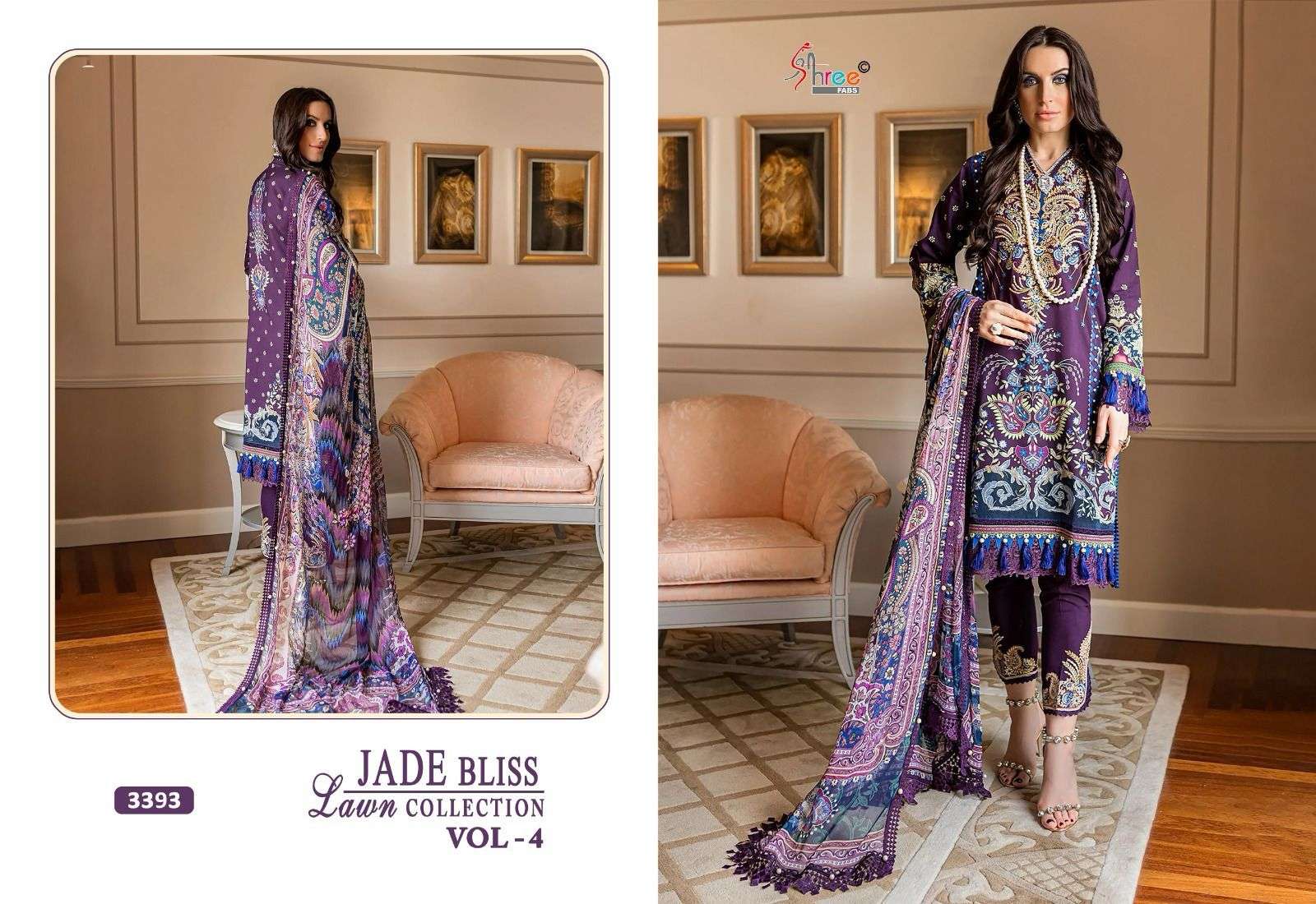 SHREE FABS JADE BLISS LAWN COLLECTION VOL 4 COTTON SALWAR KAMEEZ 