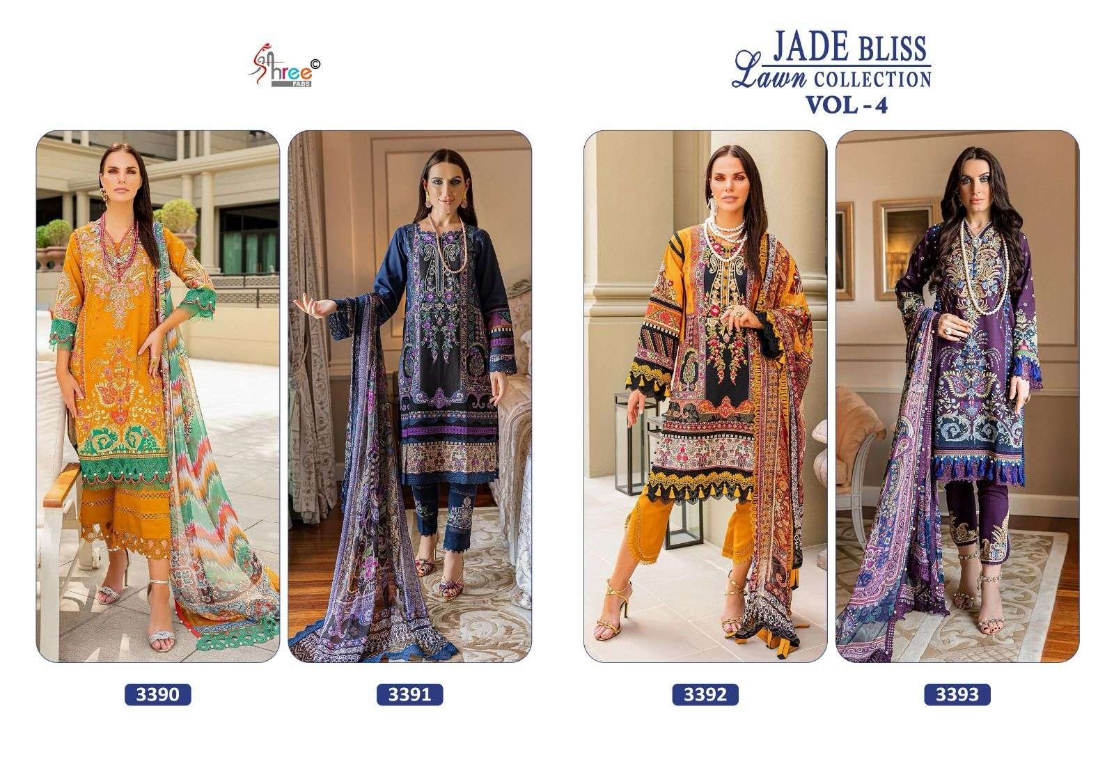 SHREE FABS JADE BLISS LAWN COLLECTION VOL 4 COTTON SALWAR KAMEEZ 