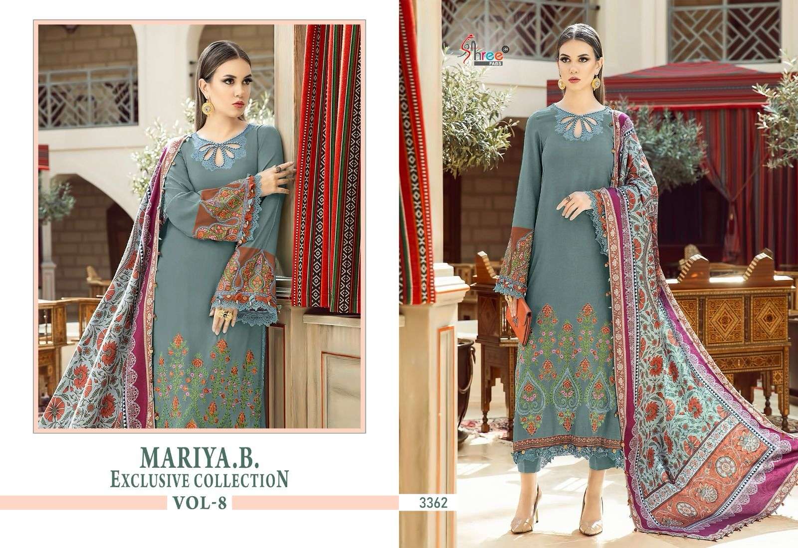 SHREE FABS MARIA B EXCLUSIVE COLLECTION VOL 8 COTTON SALWAR SUIT