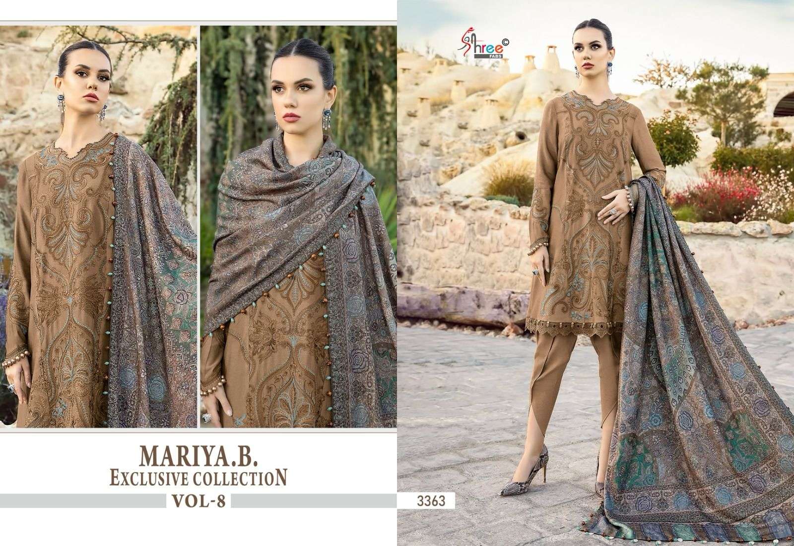 SHREE FABS MARIA B EXCLUSIVE COLLECTION VOL 8 COTTON SALWAR SUIT
