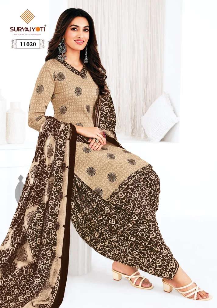 SURYAJYOTI TRENDY PATIYALA VOL 11 COTTON PRINTED SUIT