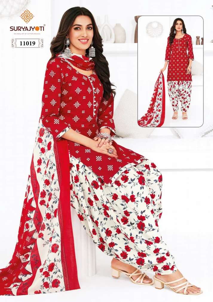 SURYAJYOTI TRENDY PATIYALA VOL 11 COTTON PRINTED SUIT