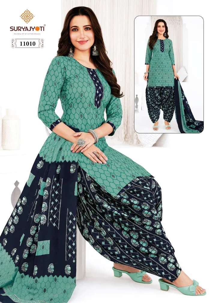 SURYAJYOTI TRENDY PATIYALA VOL 11 COTTON PRINTED SUIT