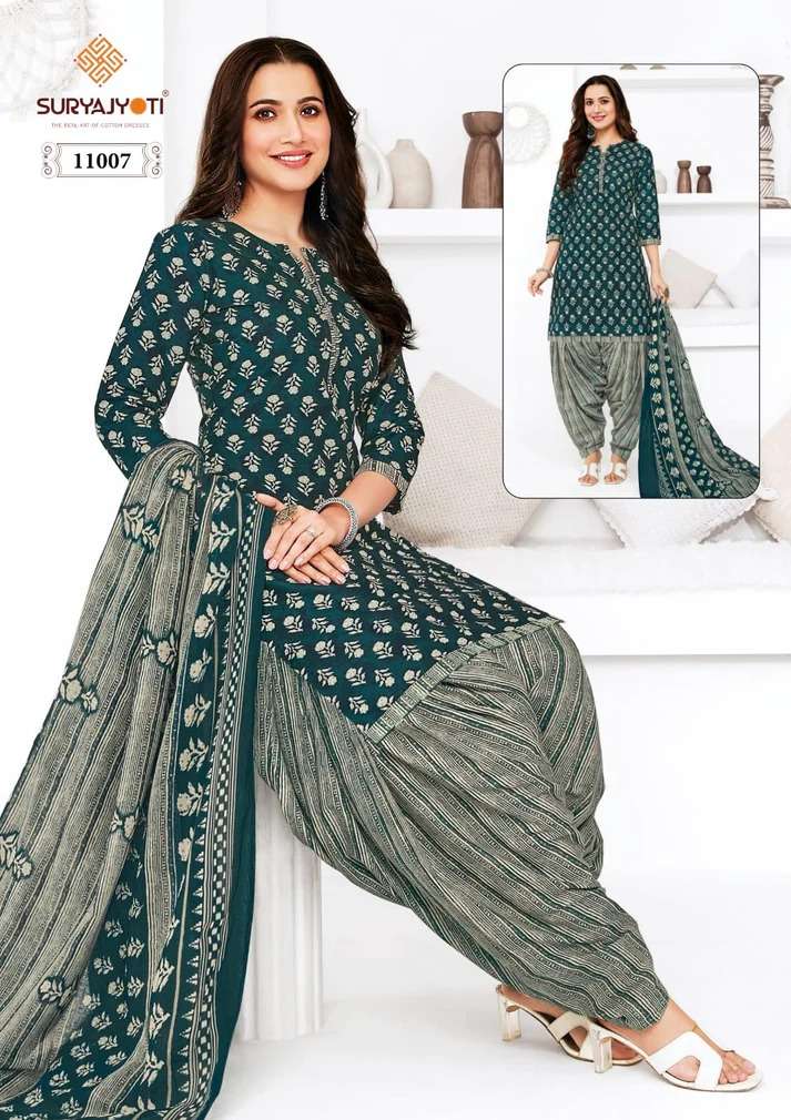 SURYAJYOTI TRENDY PATIYALA VOL 11 COTTON PRINTED SUIT