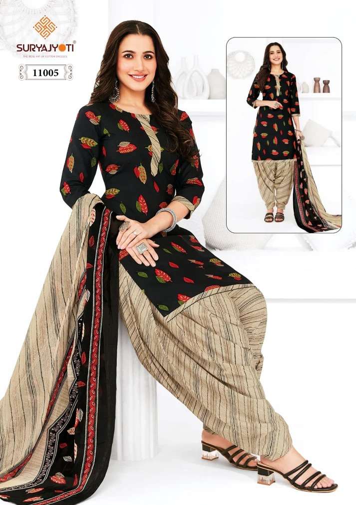 SURYAJYOTI TRENDY PATIYALA VOL 11 COTTON PRINTED SUIT