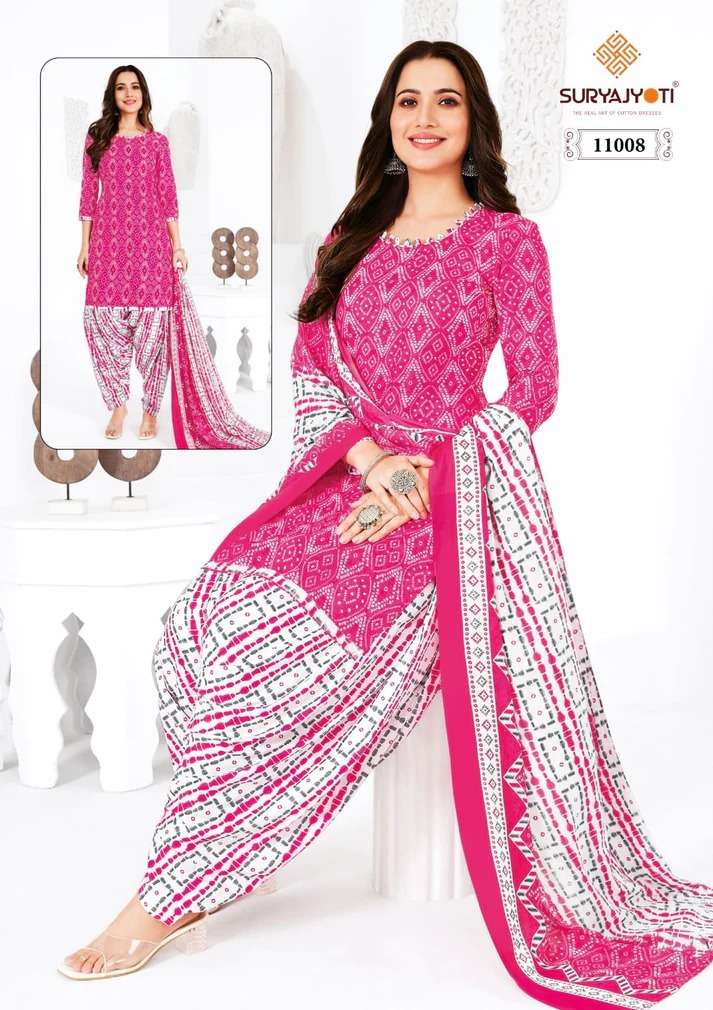 SURYAJYOTI TRENDY PATIYALA VOL 11 COTTON PRINTED SUIT