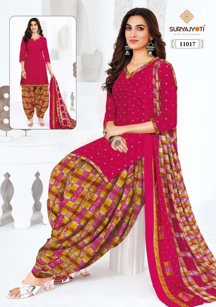 SURYAJYOTI TRENDY PATIYALA VOL 11 COTTON PRINTED SUIT