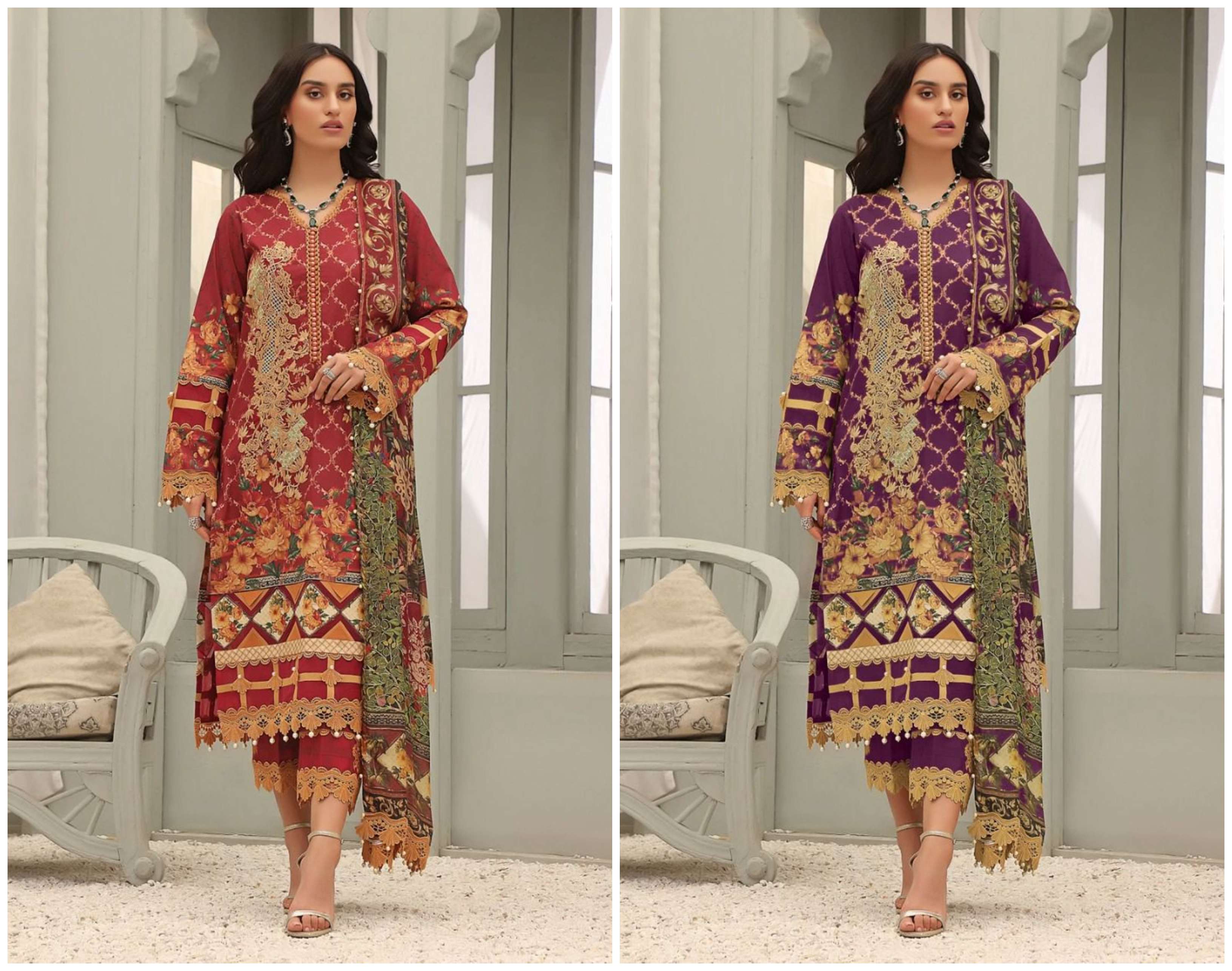 TAJ CREATION D NO 488 AND 489 SALWAR KAMEEZ 