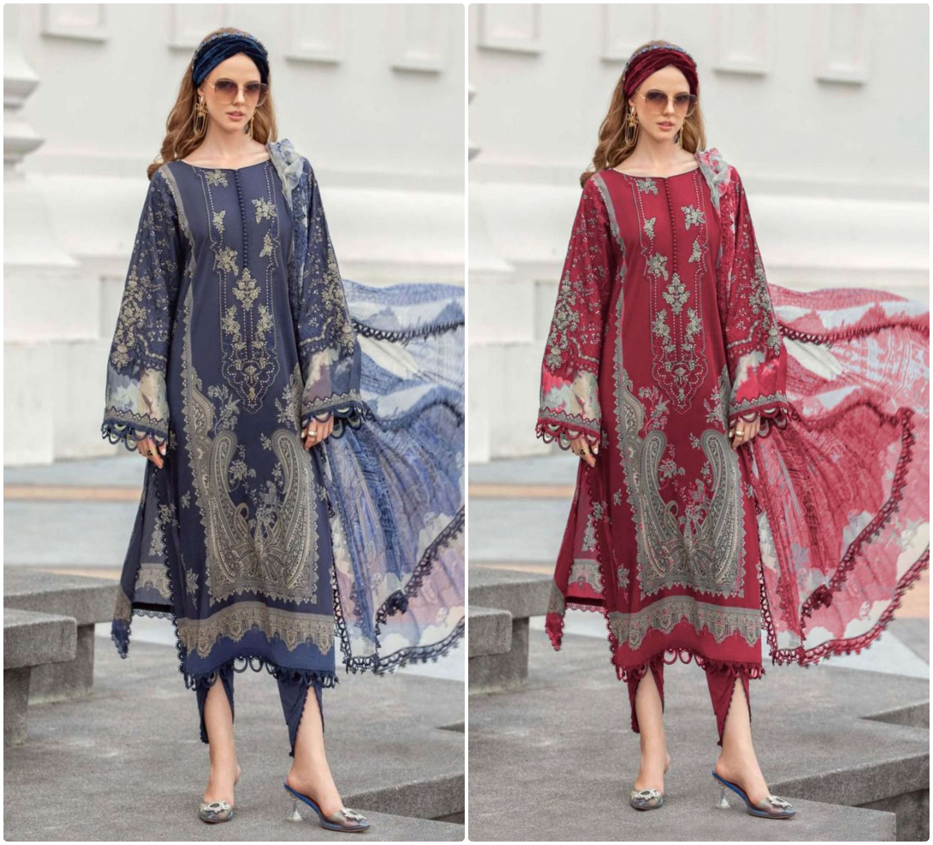 TAJ CREATION D NO 495 AND 496 COTTON SALWAR KAMEEZ 