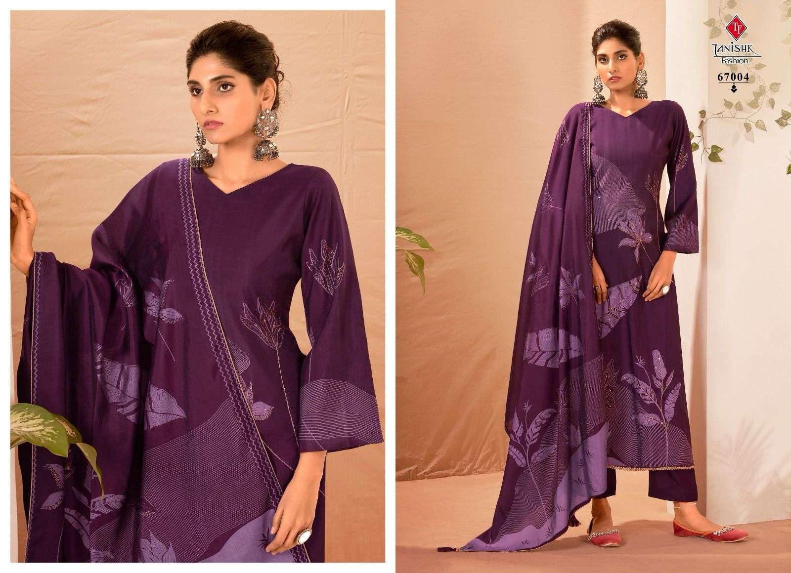 TANISHK FASHION KORAL MUSLIN FANCY WORK SUIT