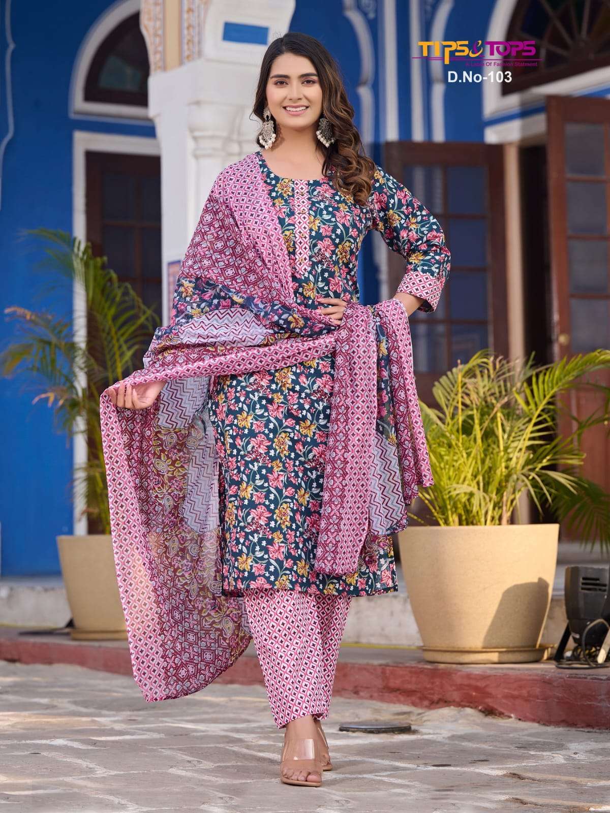 TIPS AND TOPS  SUMMER FASHION VOL 1 KURTI COMBO SET 