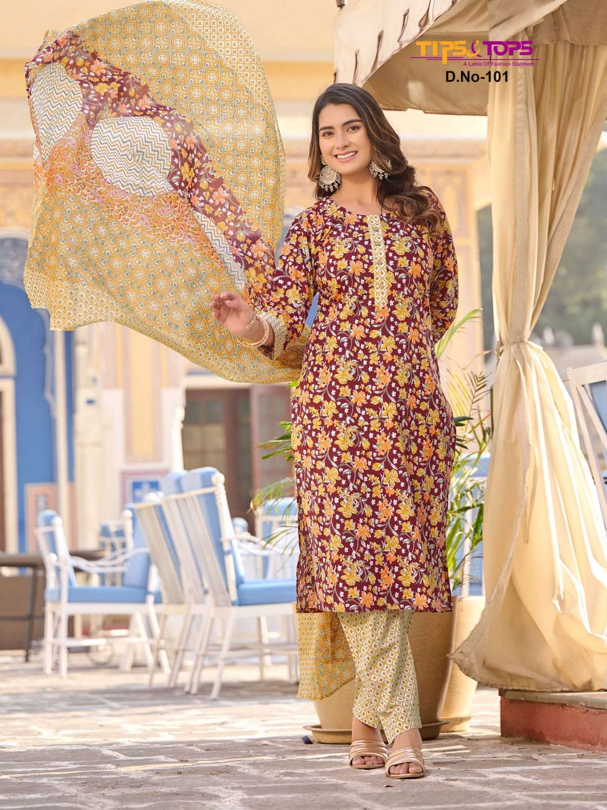 TIPS AND TOPS  SUMMER FASHION VOL 1 KURTI COMBO SET 
