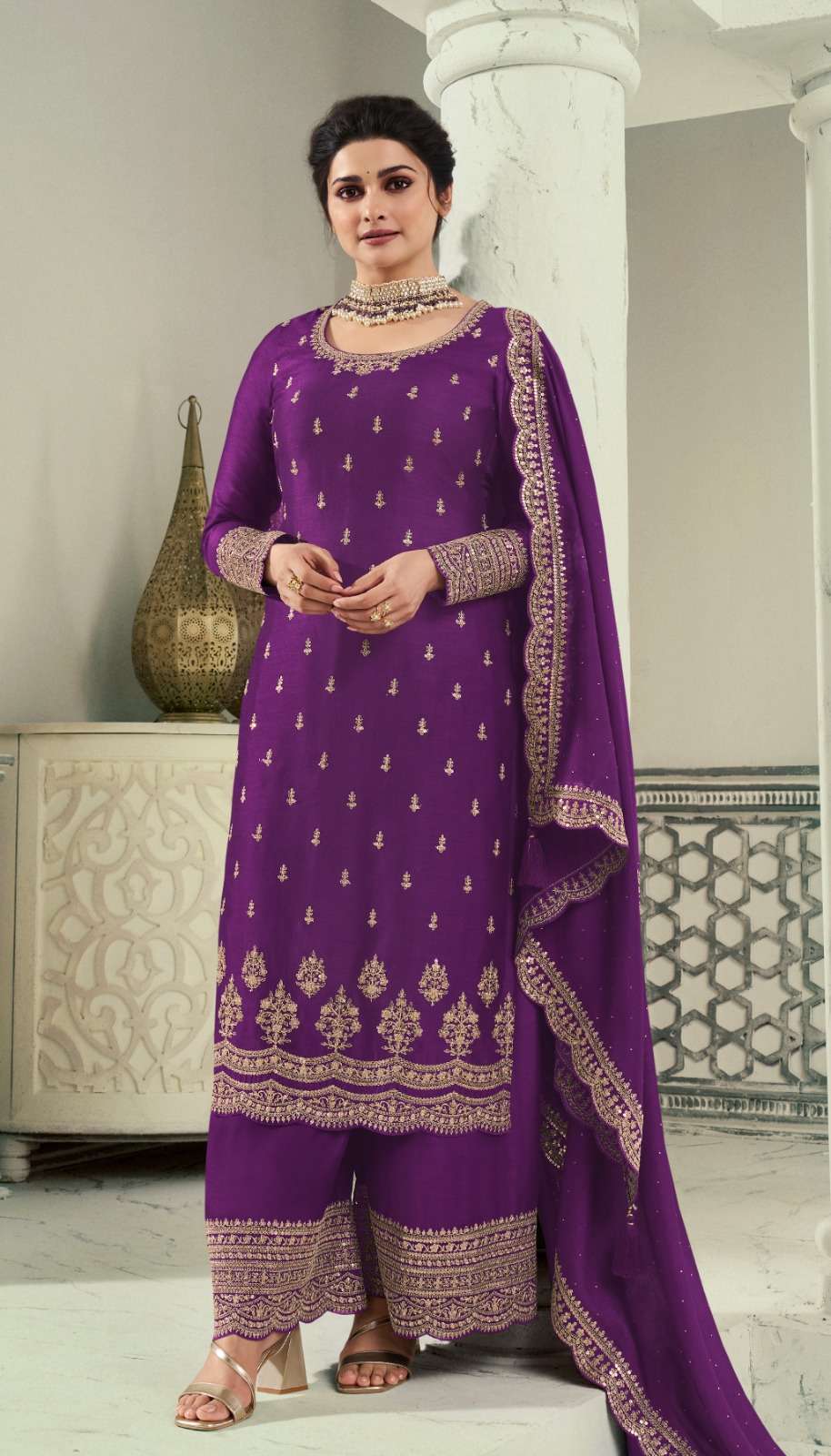 VINAY FASHION KULEESH SHAHEEN VOL 7 GEORGETTE DESIGNER SUIT