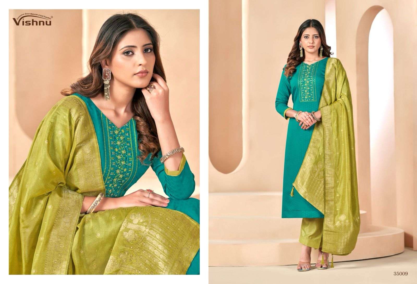 VISHNU IMPEX GULNAAZ VOL 2 SILK BUTTI JACQUARD SUIT