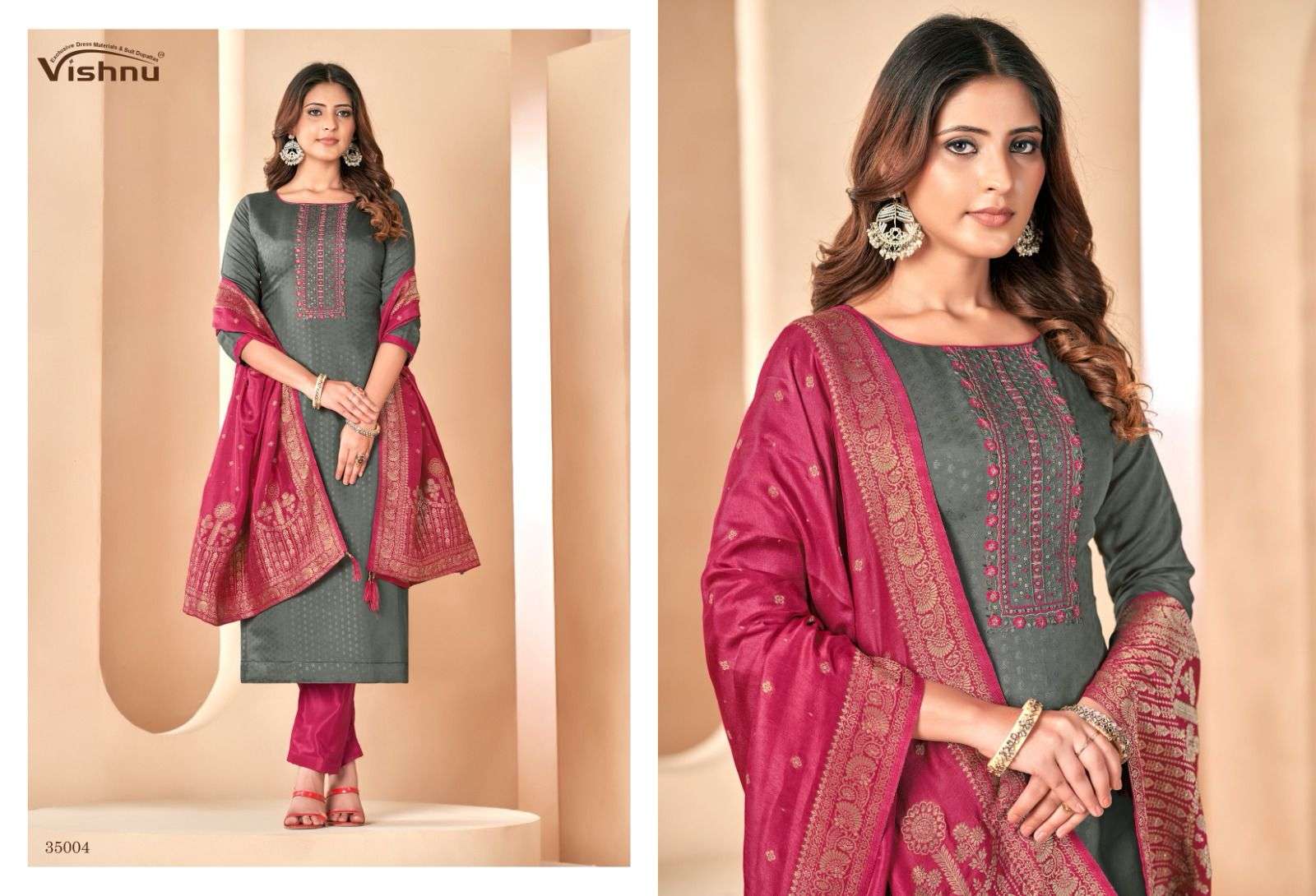 VISHNU IMPEX GULNAAZ VOL 2 SILK BUTTI JACQUARD SUIT