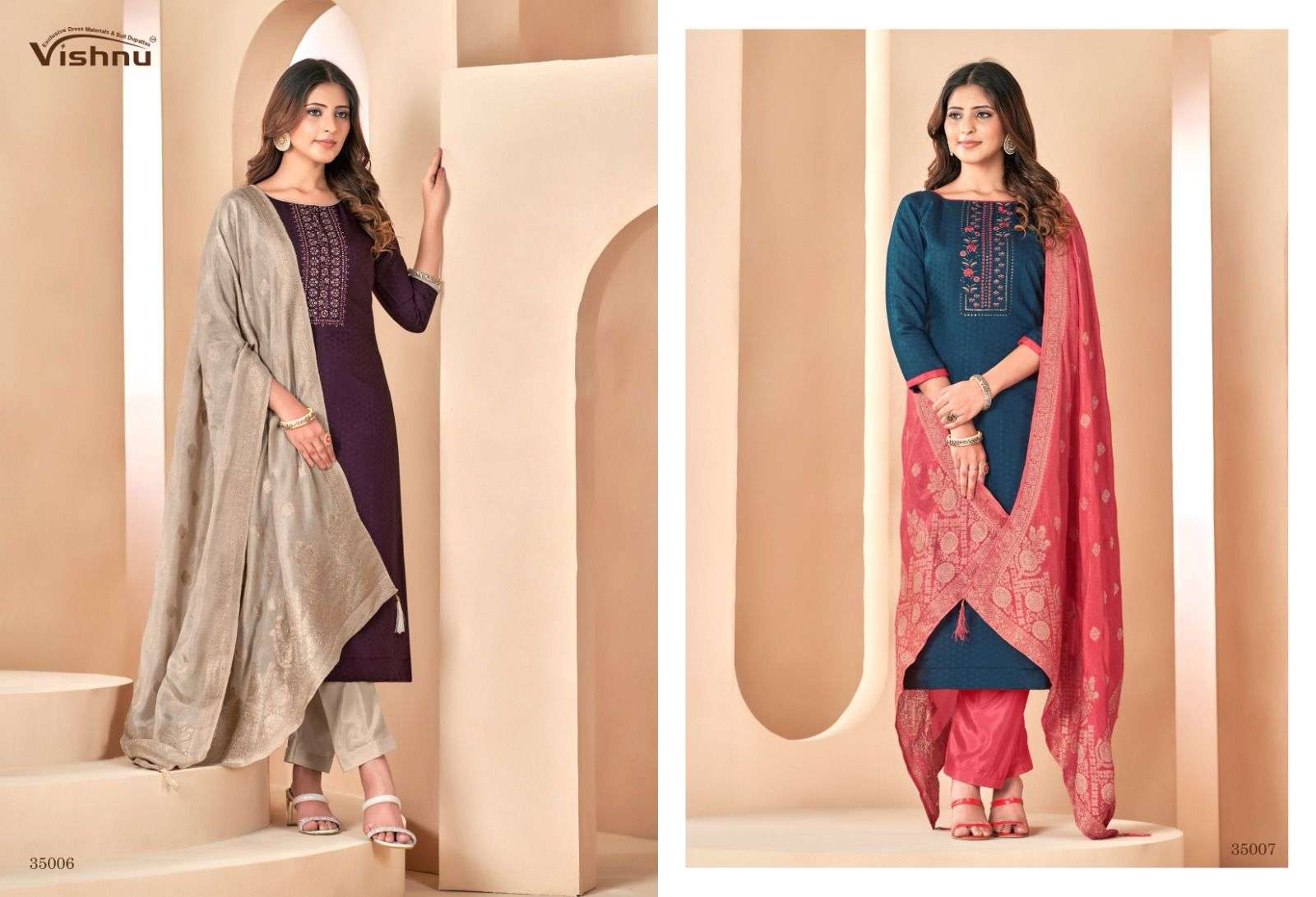 VISHNU IMPEX GULNAAZ VOL 2 SILK BUTTI JACQUARD SUIT