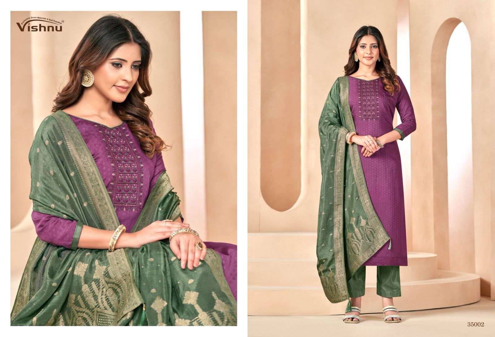 VISHNU IMPEX GULNAAZ VOL 2 SILK BUTTI JACQUARD SUIT