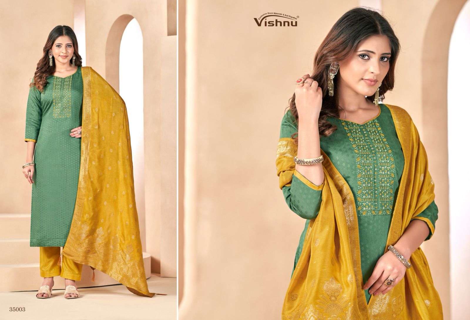 VISHNU IMPEX GULNAAZ VOL 2 SILK BUTTI JACQUARD SUIT
