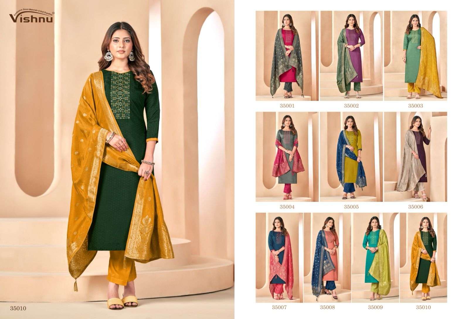 VISHNU IMPEX GULNAAZ VOL 2 SILK BUTTI JACQUARD SUIT