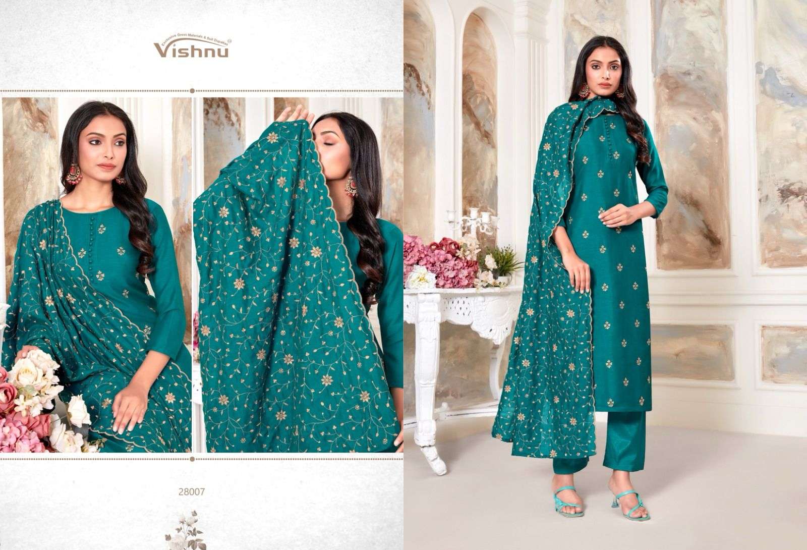 VISHNU IMPEX RIYASAT VOL 2 SILK FANCY WORK SUIT