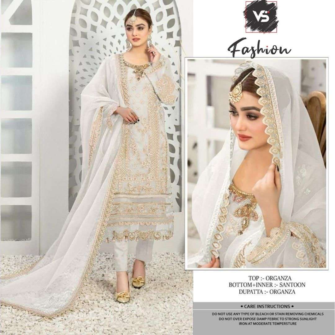 VS FASHION D NO 1516 ORGANZA HEAVY DESIGNER SUIT