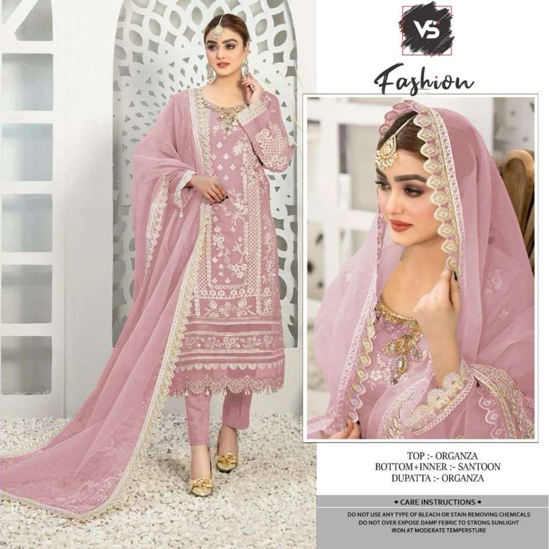 VS FASHION D NO 1516 ORGANZA HEAVY DESIGNER SUIT