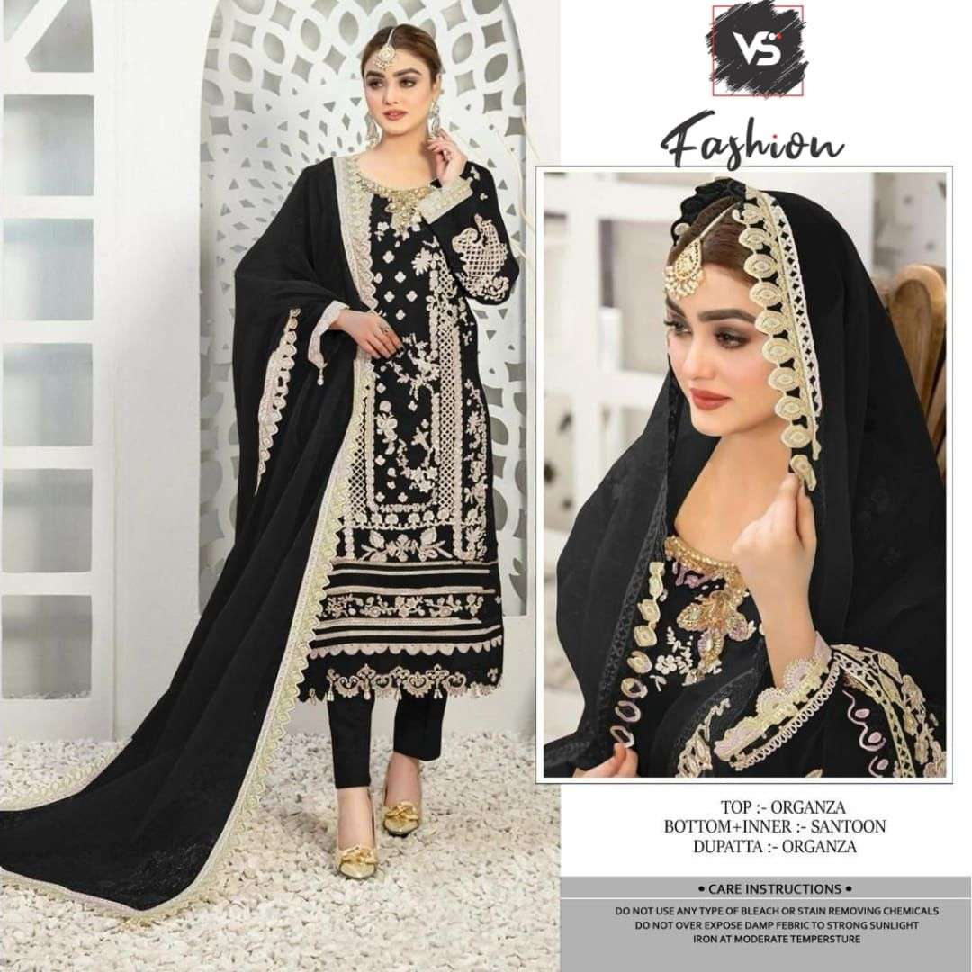 VS FASHION D NO 1516 ORGANZA HEAVY DESIGNER SUIT