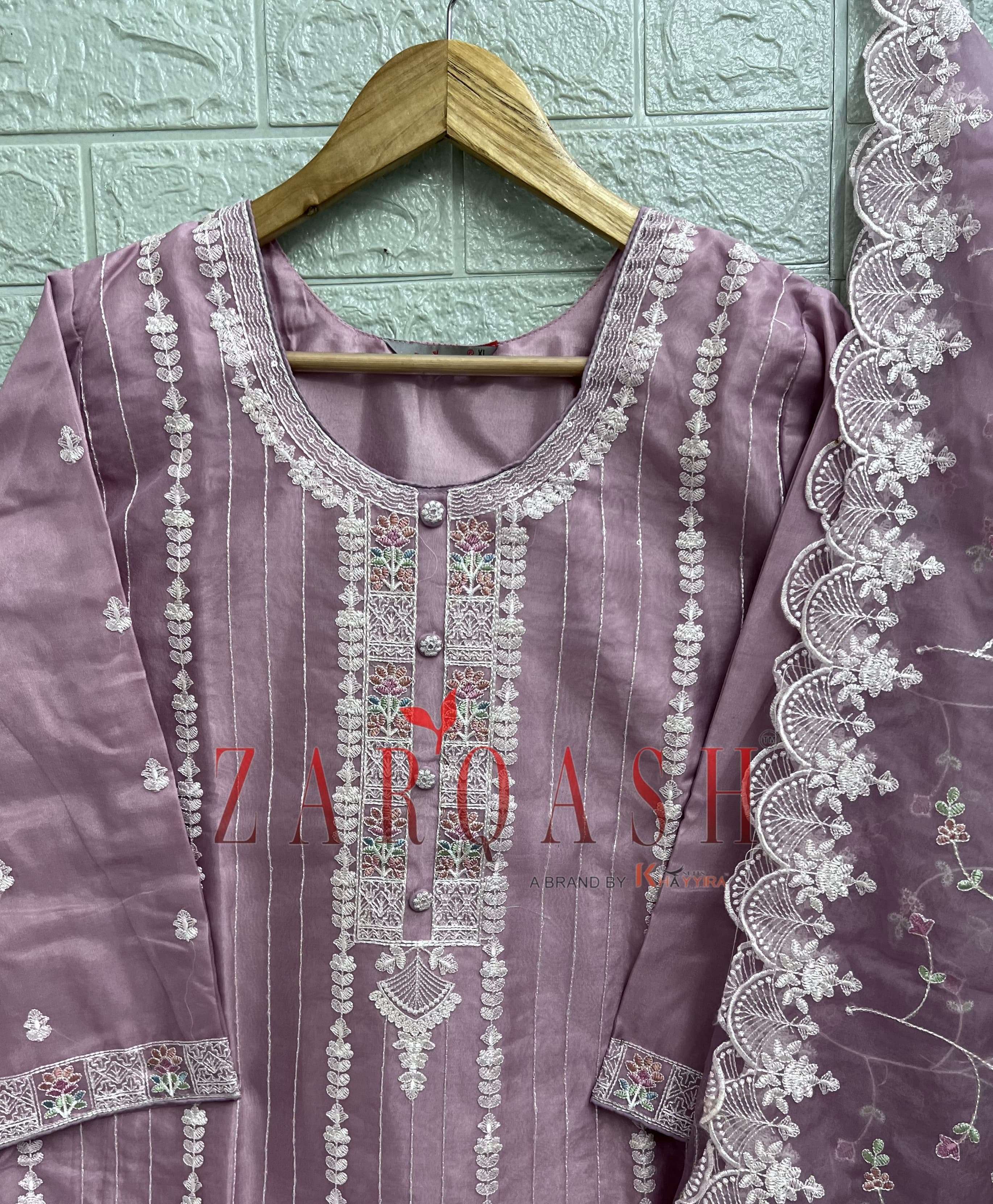 ZARQASH Z 197 ORGANZA BEAUTIFUL EMBROIDERD SUIT