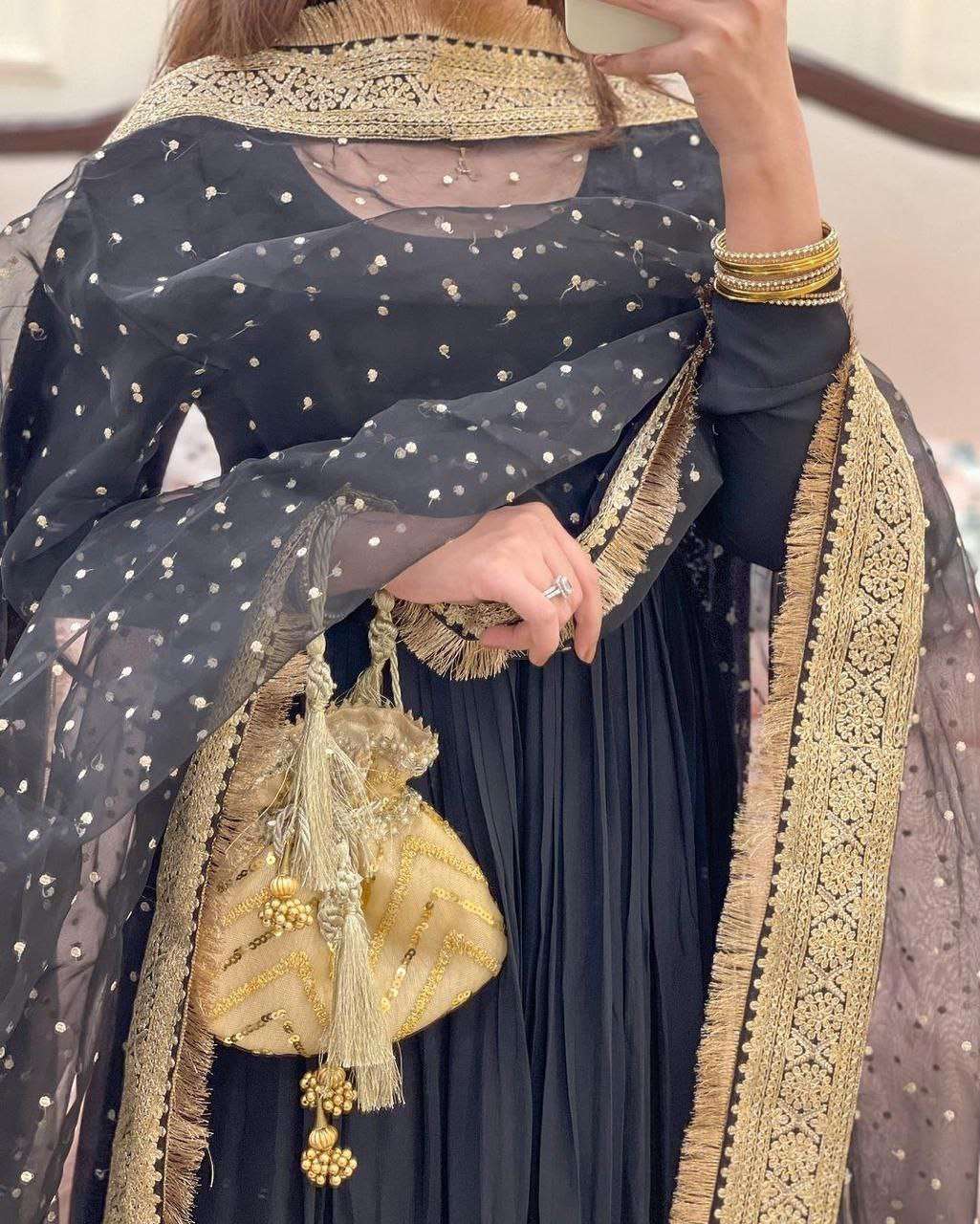 ZD 10069 GOWN DUPATTA