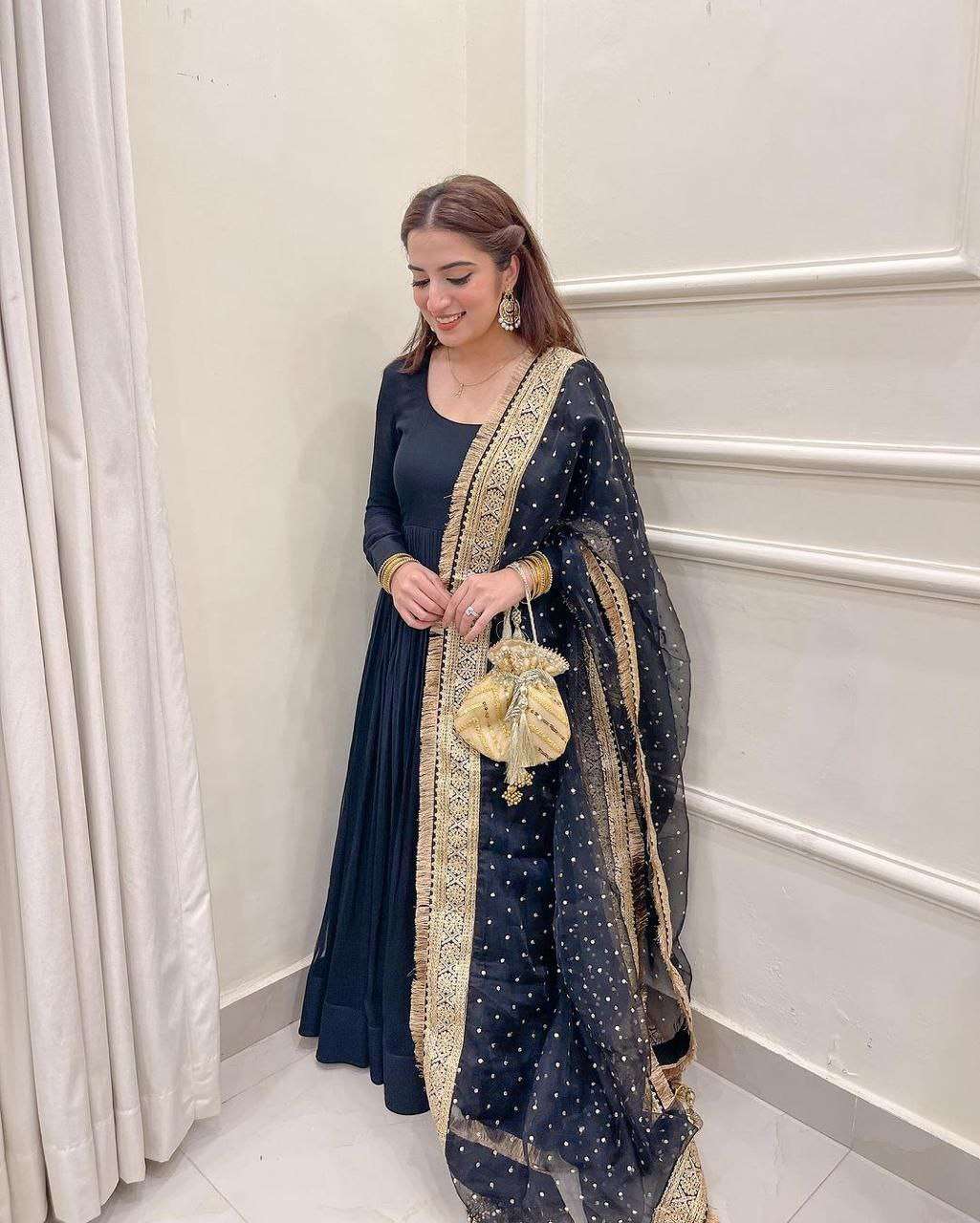 ZD 10069 GOWN DUPATTA