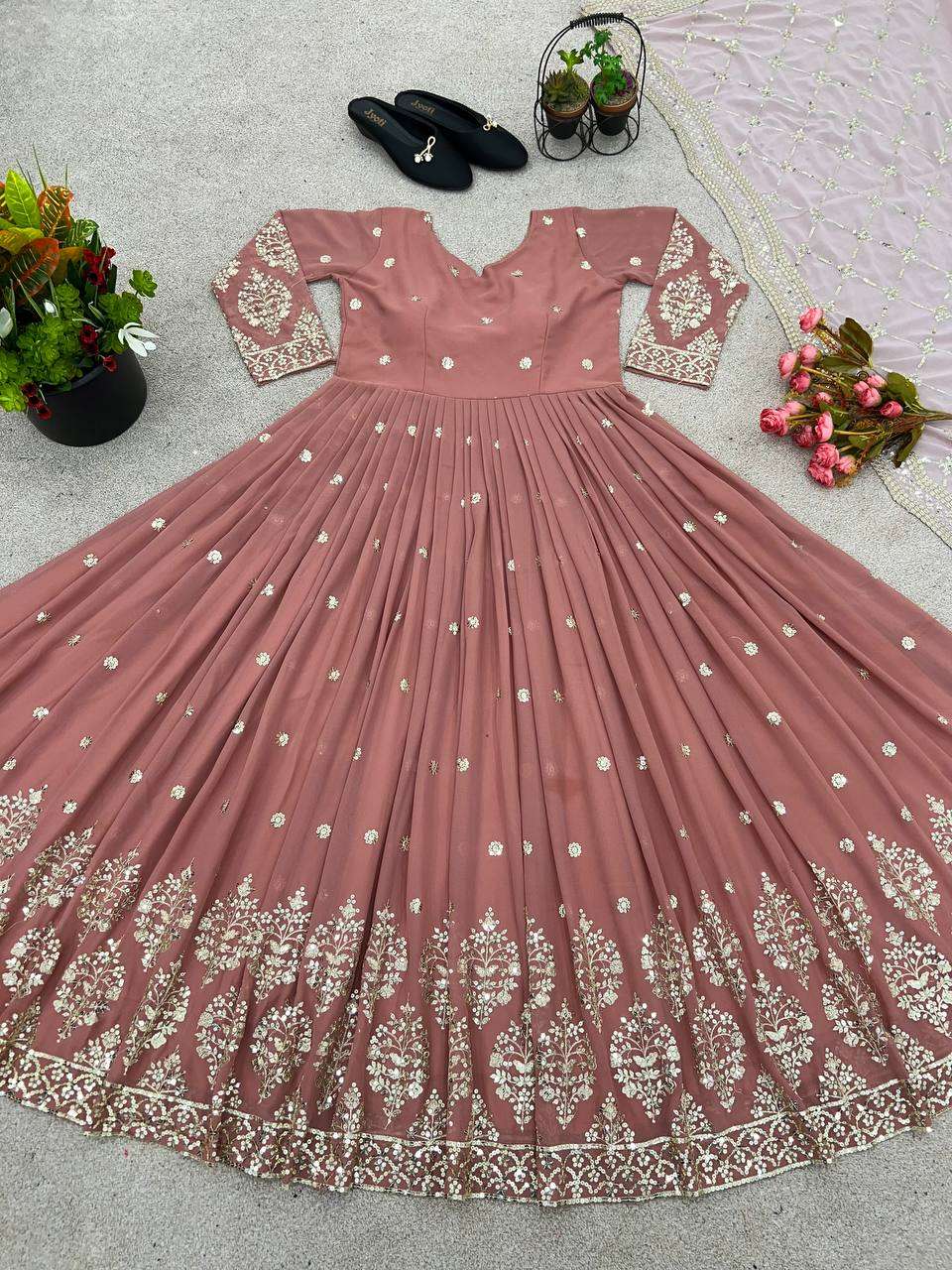 ZF 359 ANARKALI GOWN DUPATTA