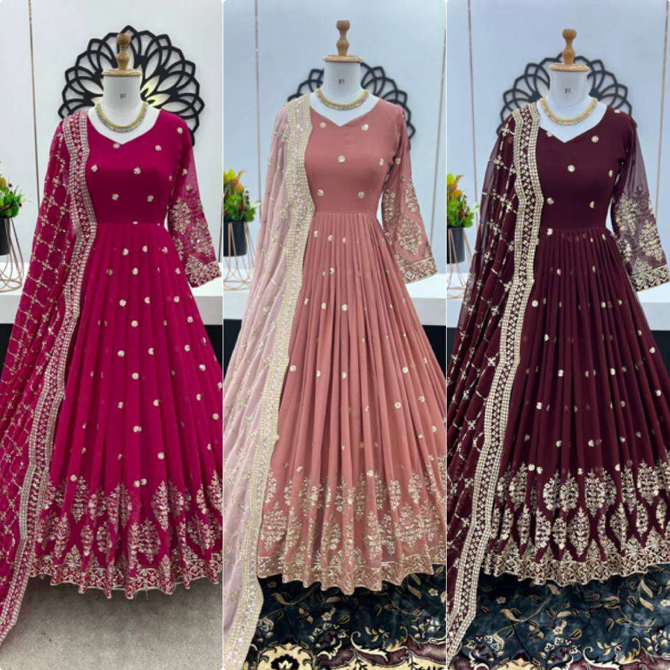 ZF 359 ANARKALI GOWN DUPATTA