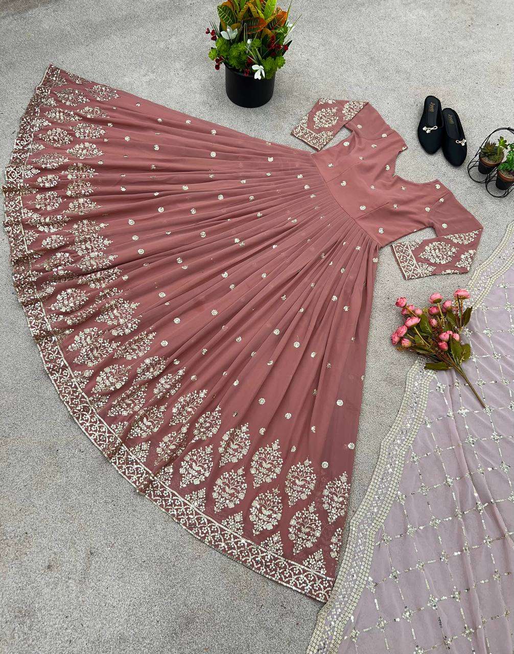 ZF 359 ANARKALI GOWN DUPATTA