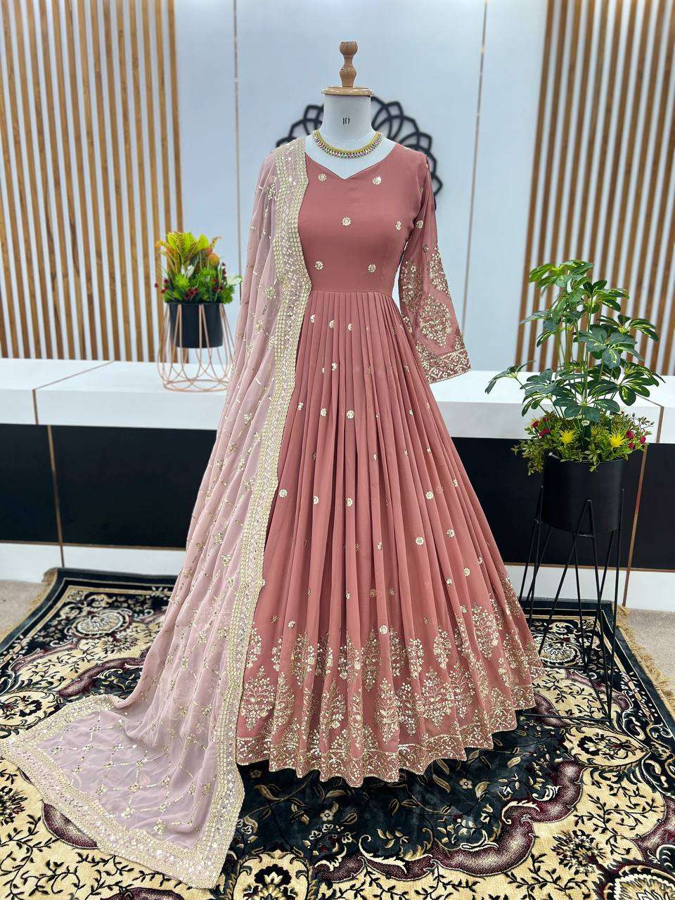 ZF 359 ANARKALI GOWN DUPATTA