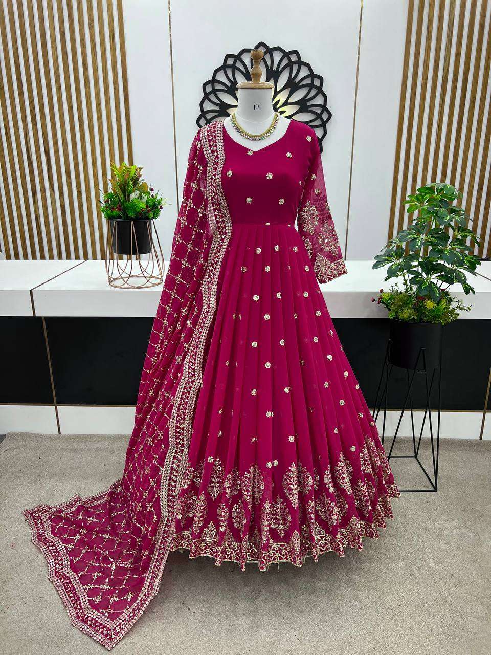 ZF 359 ANARKALI GOWN DUPATTA