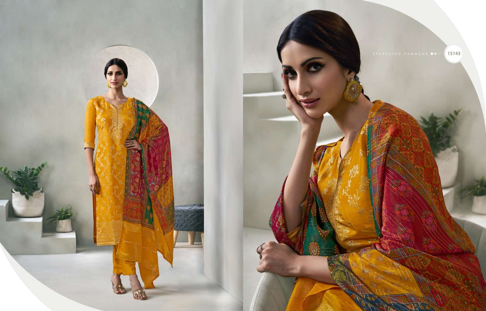 ZISA GLORY JACQUARD DESIGNER SUIT