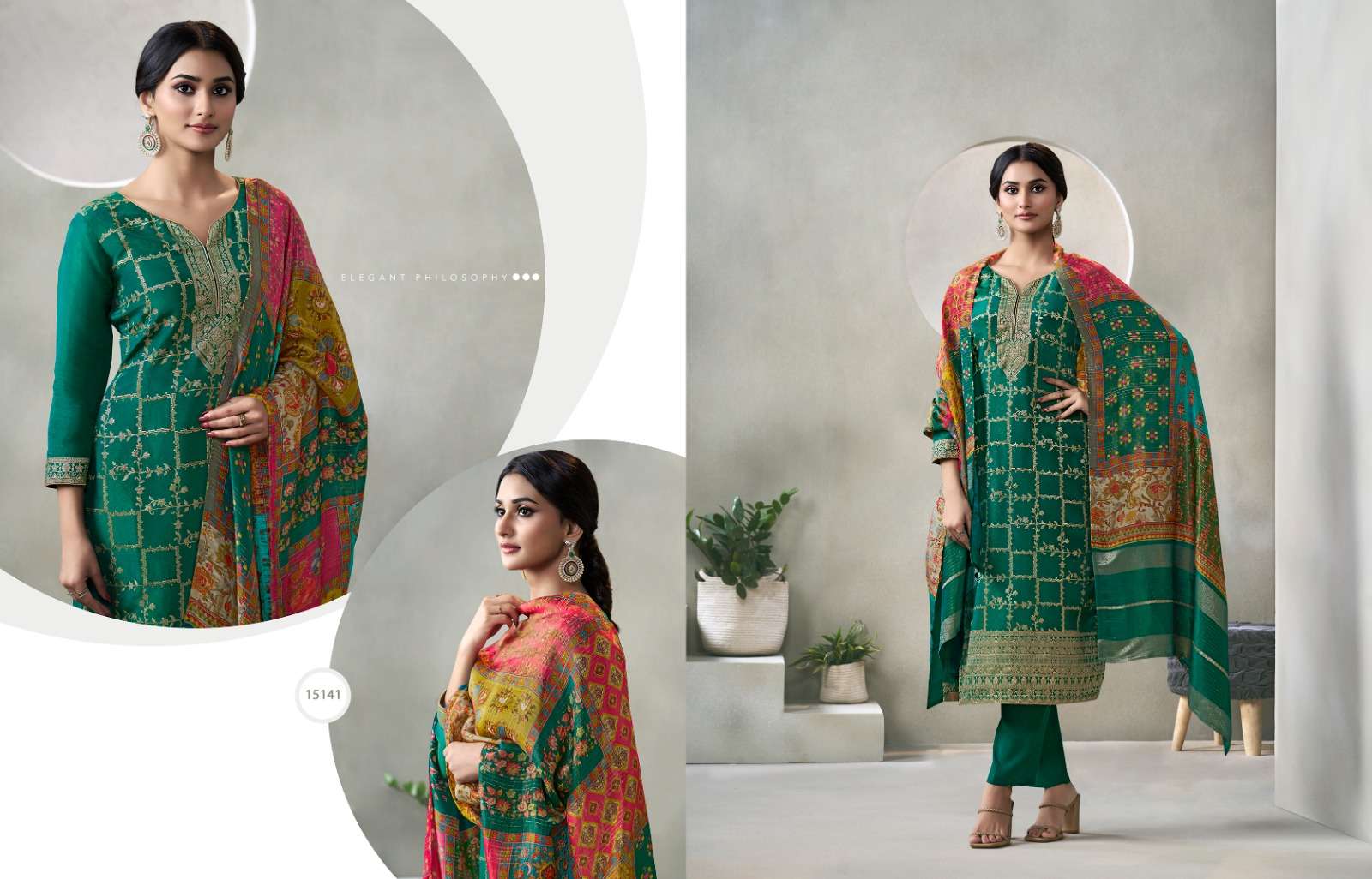 ZISA GLORY JACQUARD DESIGNER SUIT