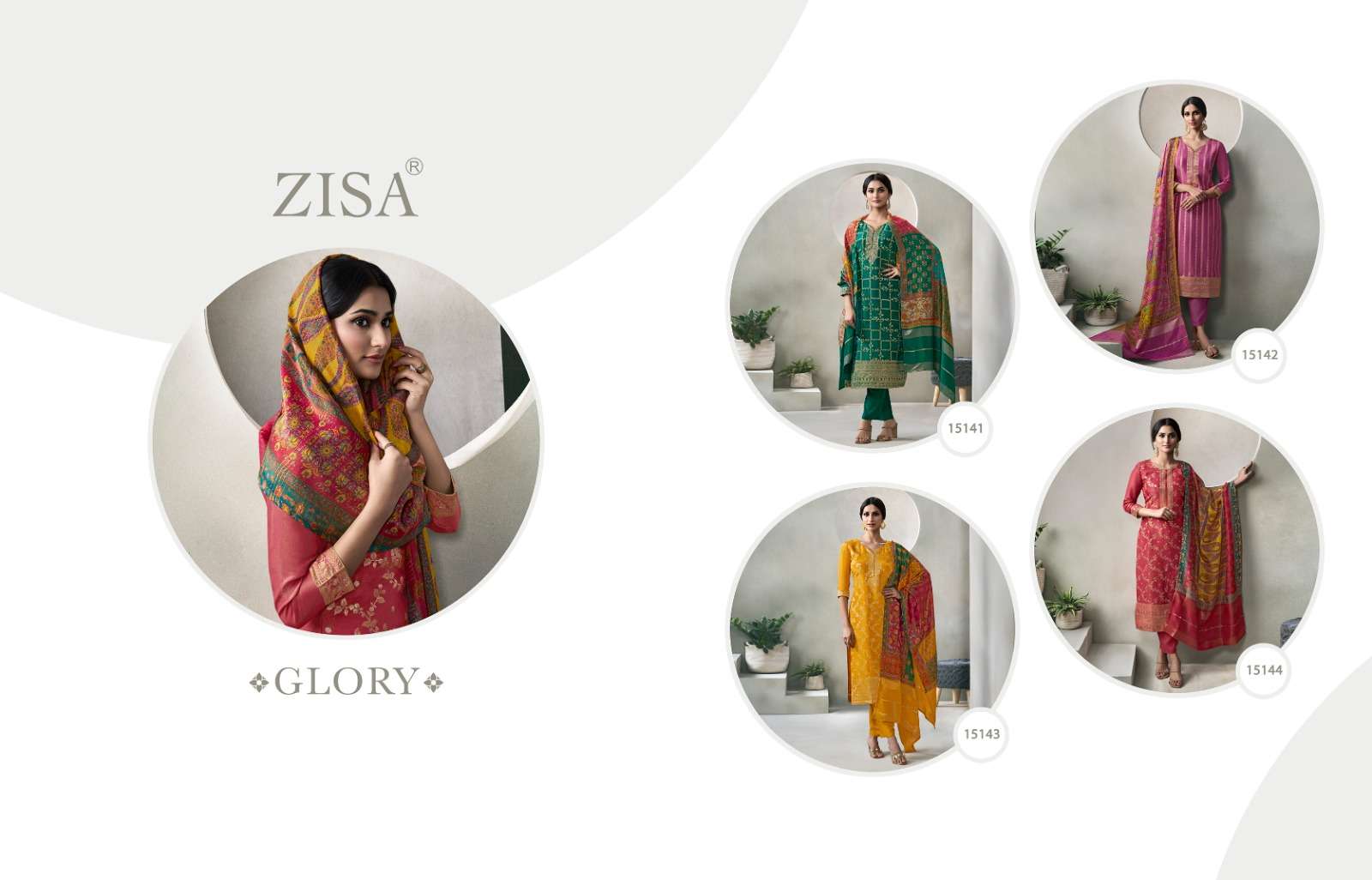 ZISA GLORY JACQUARD DESIGNER SUIT