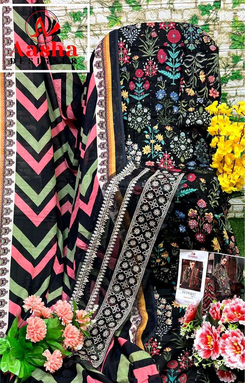 AASHA DESIGNER M PRINT VOL 3 COTTON SALWAR KAMEEZ 