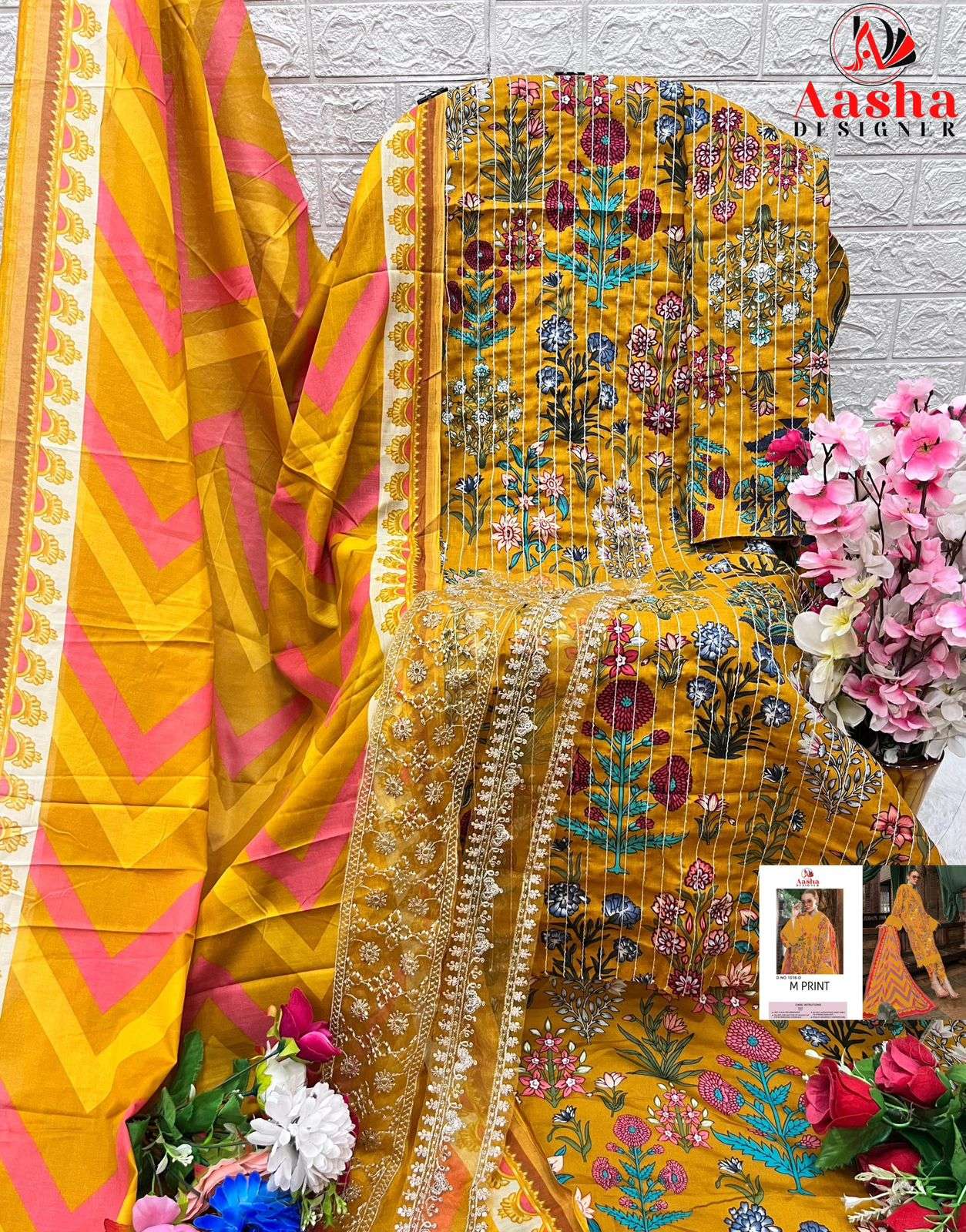 AASHA DESIGNER M PRINT VOL 3 COTTON SALWAR KAMEEZ 
