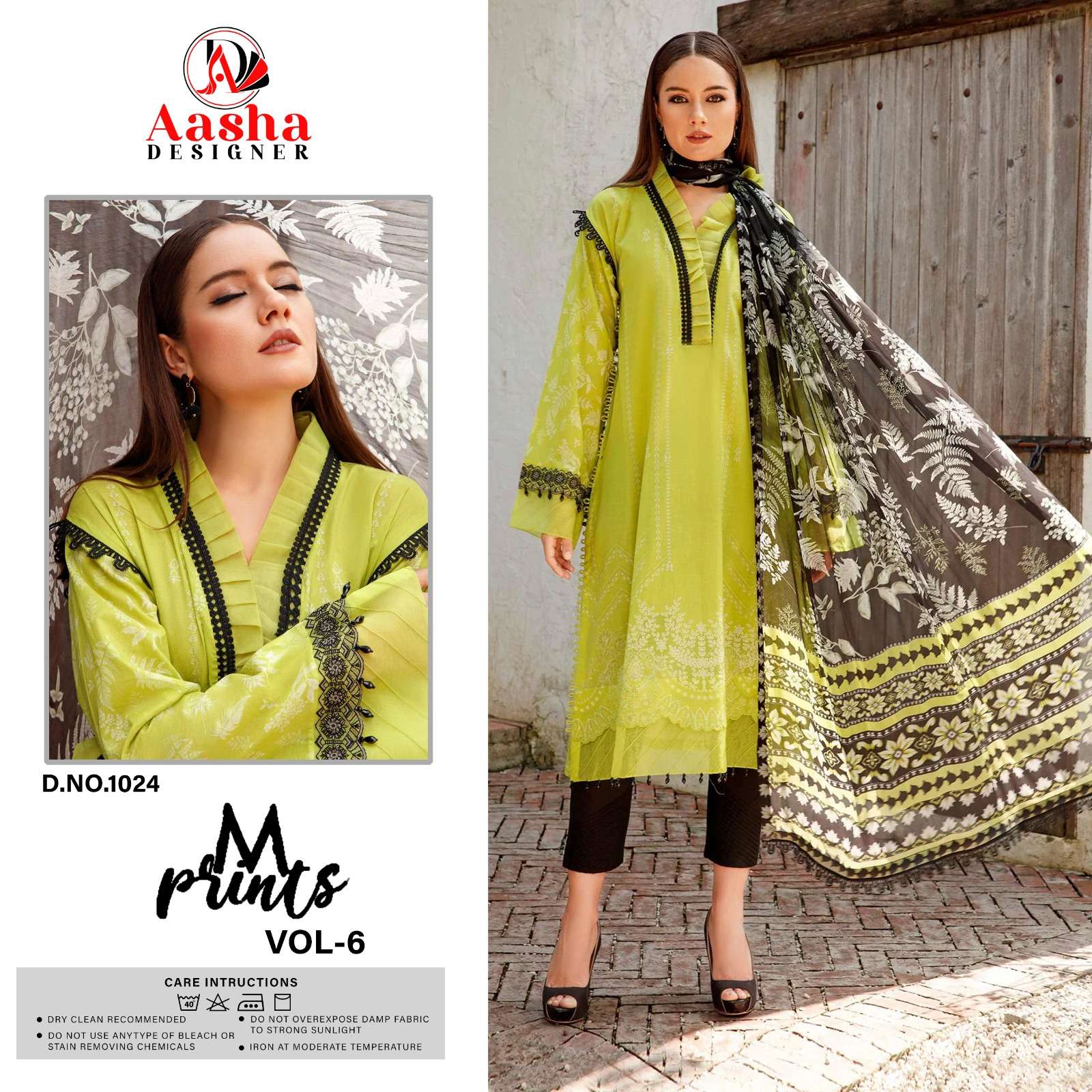 AASHA DESIGNER M PRINTS VOL 6 COTTON SALWAR KAMEEZ 