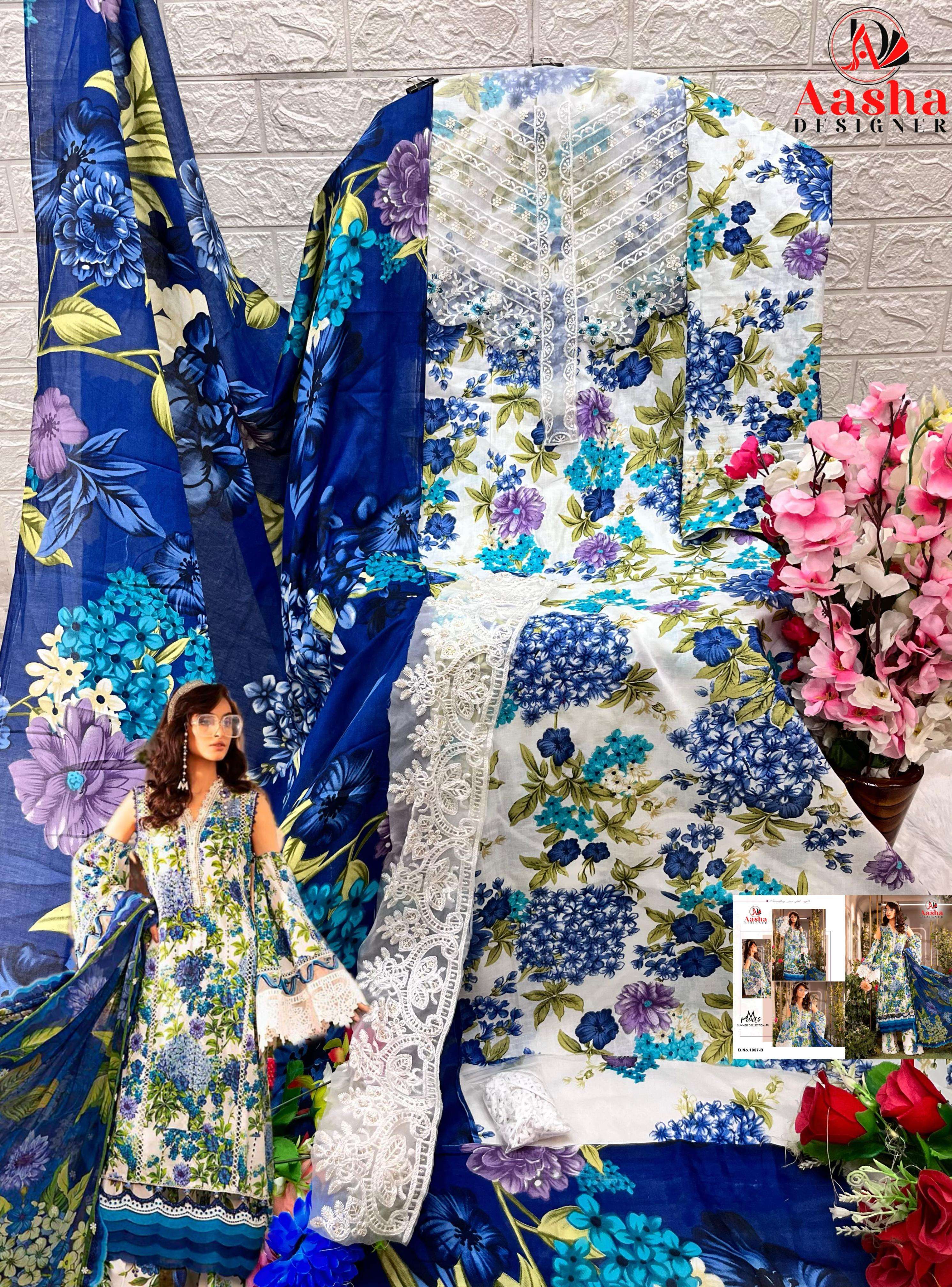 AASHA DESIGNER M PRINTS VOL 9 COTTON SALWAR KAMEEZ