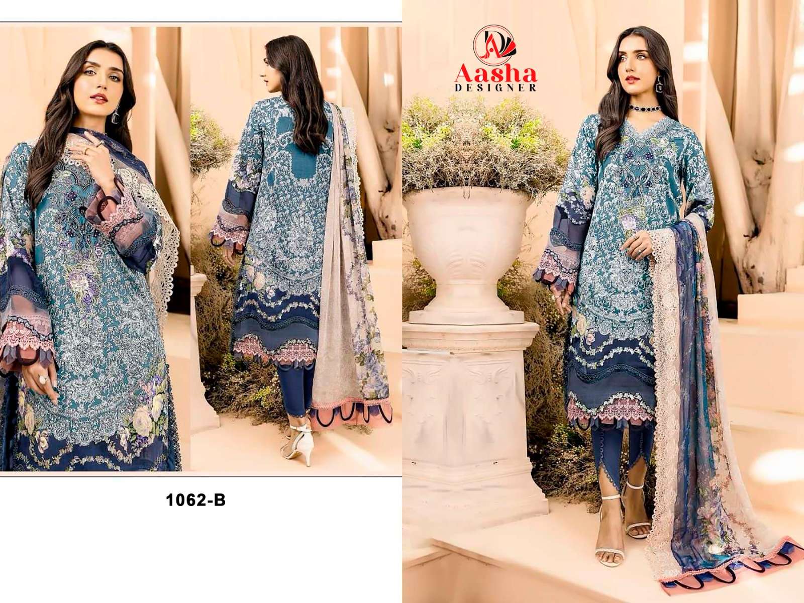 AASHA DESIGNER NEEDLE WONDER VOL 6 COTTON SALWAR KAMEEZ 