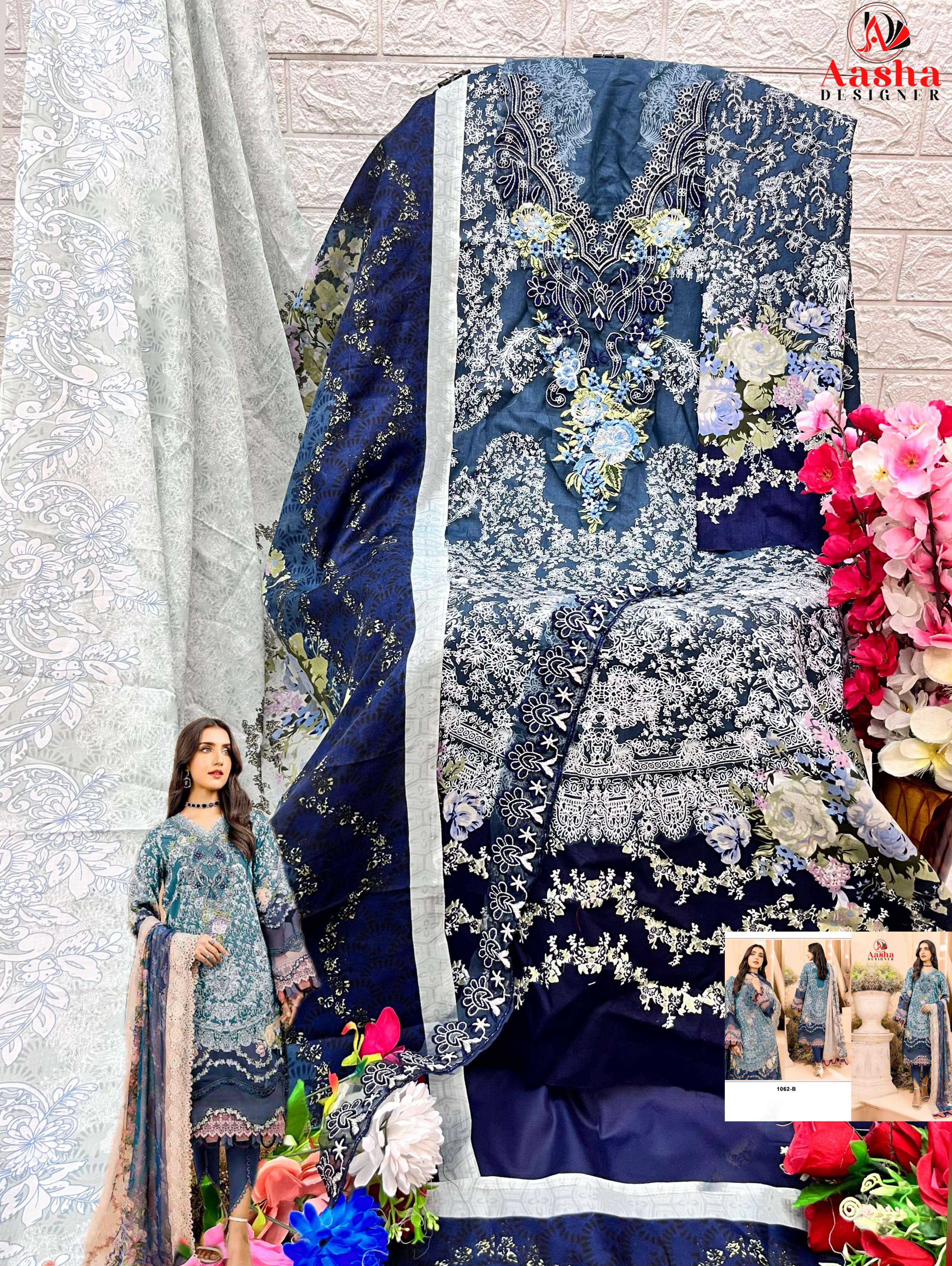 AASHA DESIGNER NEEDLE WONDER VOL 6 COTTON SALWAR KAMEEZ 