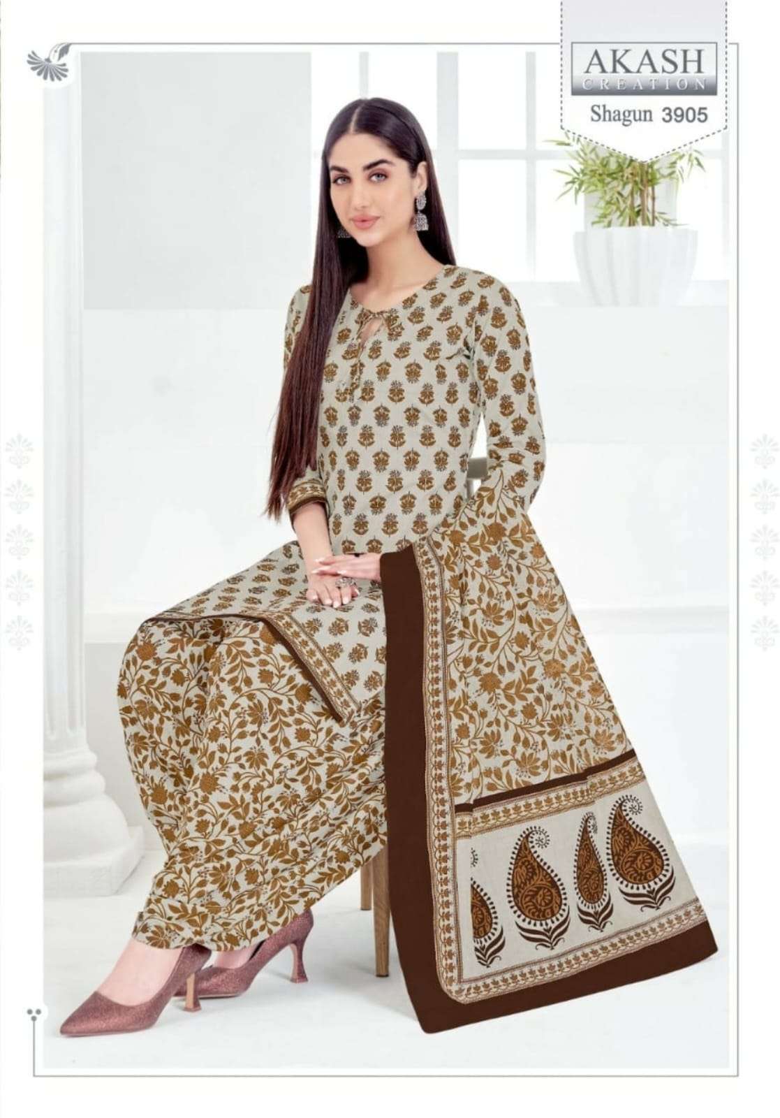 AKASH CREATION SHAGUN VOL 39 COTTON PRINTED DRESS