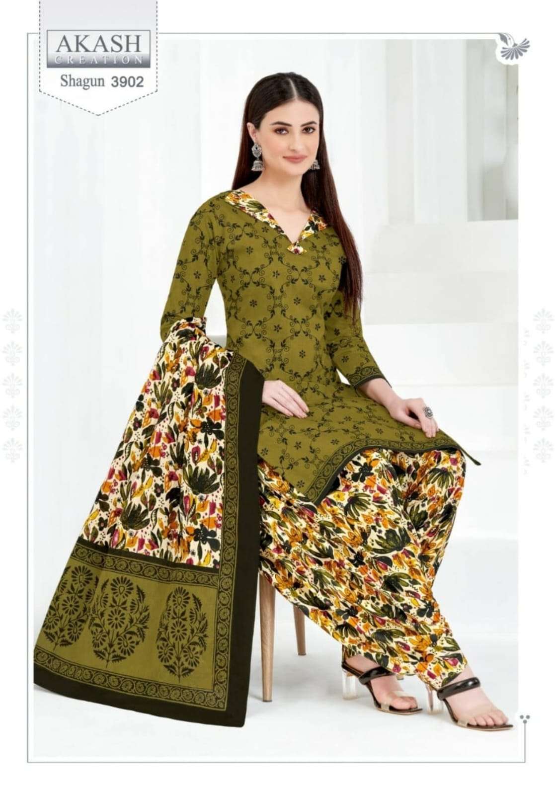 AKASH CREATION SHAGUN VOL 39 COTTON PRINTED DRESS