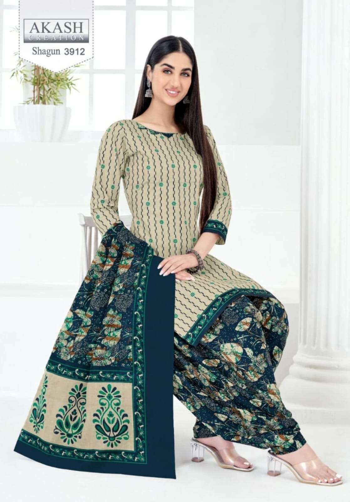 AKASH CREATION SHAGUN VOL 39 COTTON PRINTED DRESS
