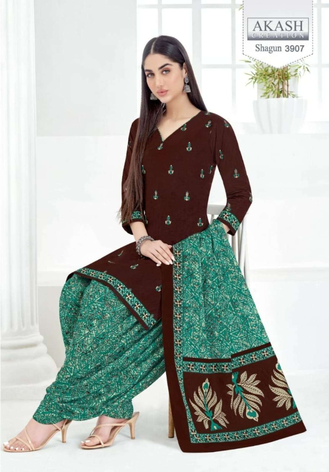 AKASH CREATION SHAGUN VOL 39 COTTON PRINTED DRESS
